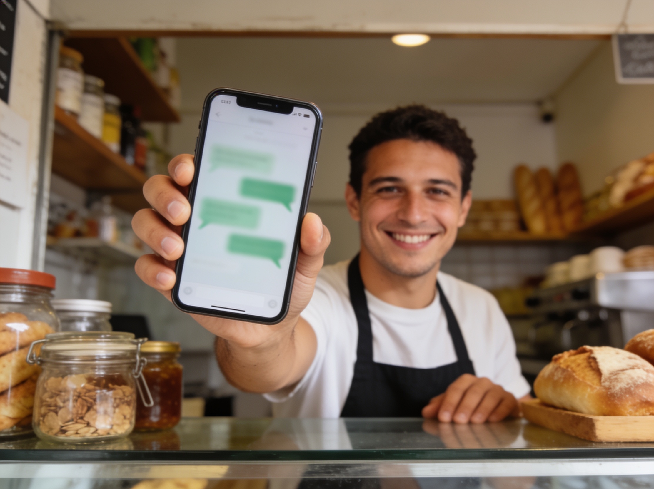 Agente de IA a responder a clientes automaticamente no WhatsApp de um pequeno negócio