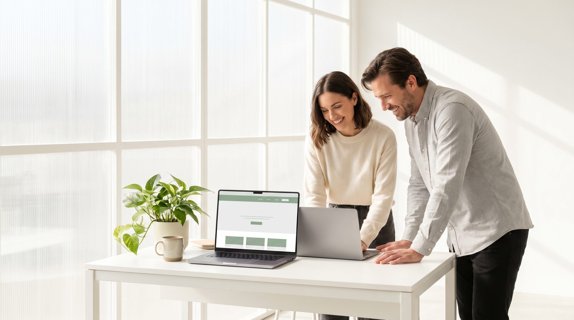 A subscription digital team looking after a business website in Lisbon