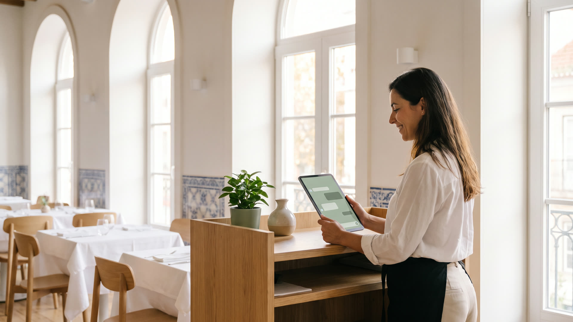 Restaurant in Portugal with reservations and customer service automated by AI on WhatsApp